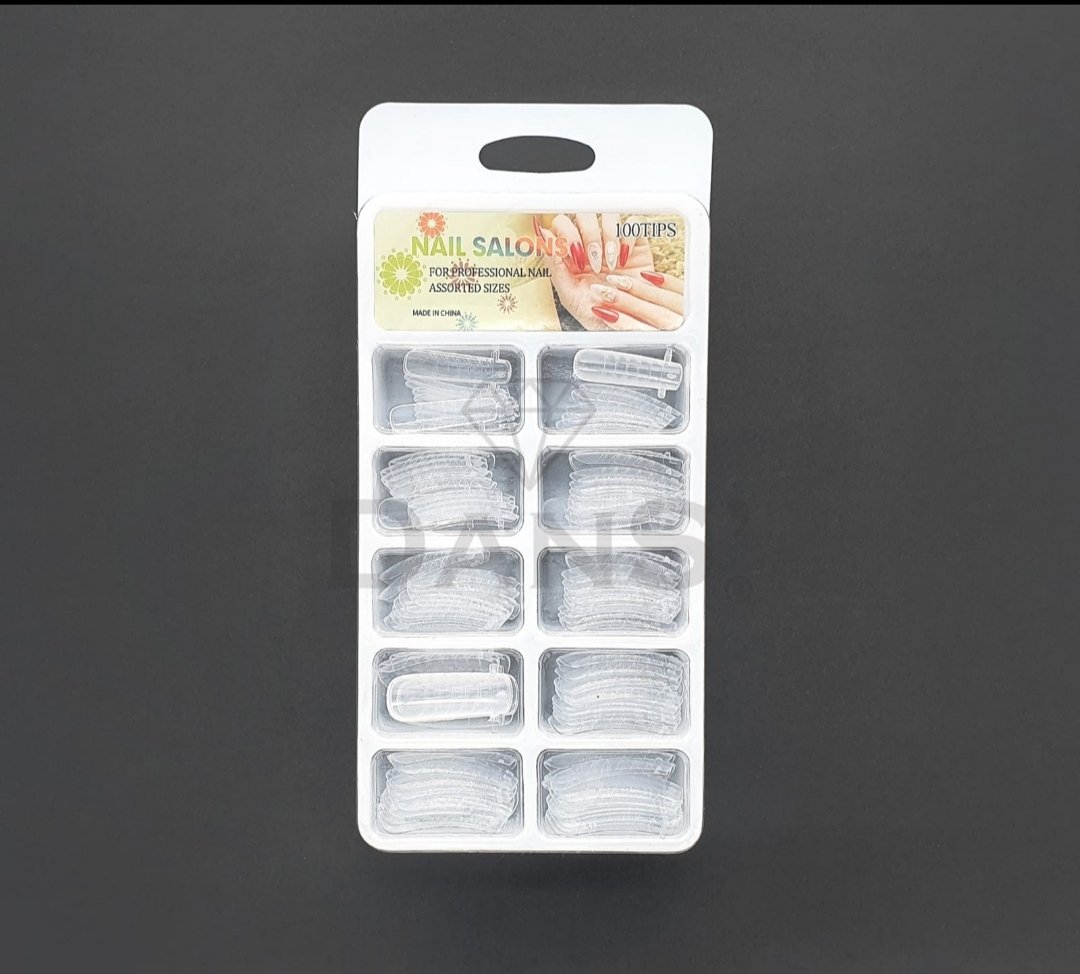 Molde Dual System Nail Salón, uñas curvas, 100pcs.