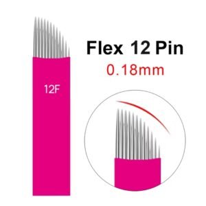 Agujas Microblading Flex 12 Pin, 10 unidades