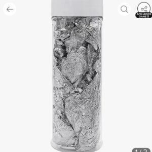 Papel metálico plateado para uñas.