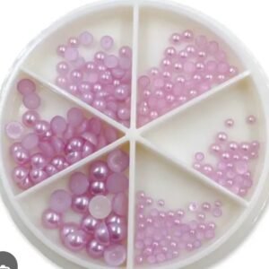 Set de perlas moradas pastel , variados tamaños