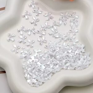 Set de lazos blanco perla