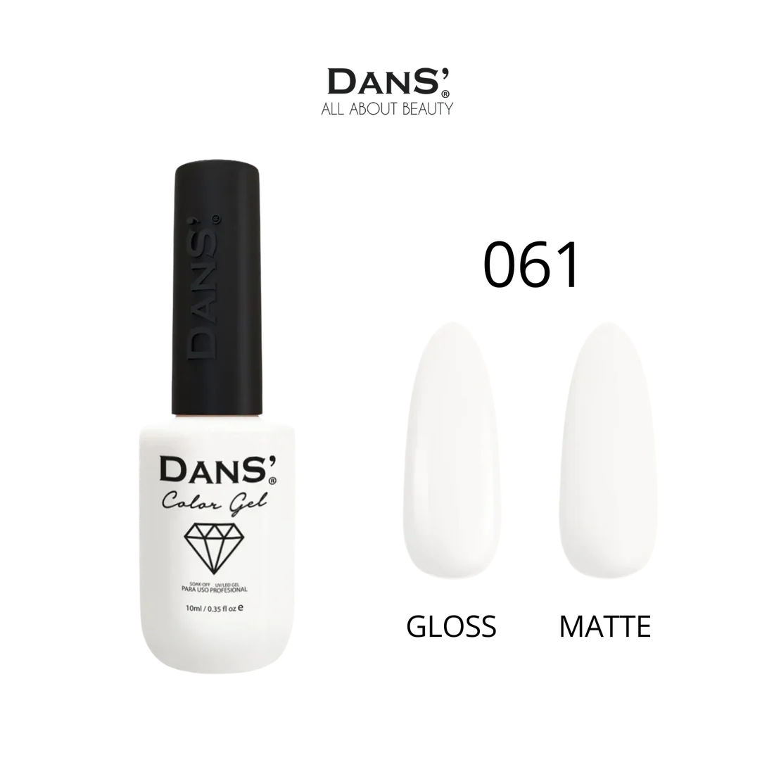 Esmalte en gel Dans 61 ( blanco tiza )