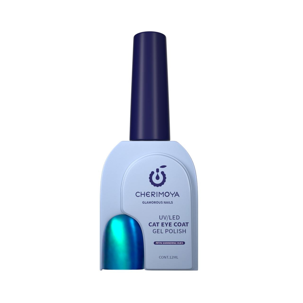 Esmalte ojo de gato Cherimoya Neon azul indigo 01