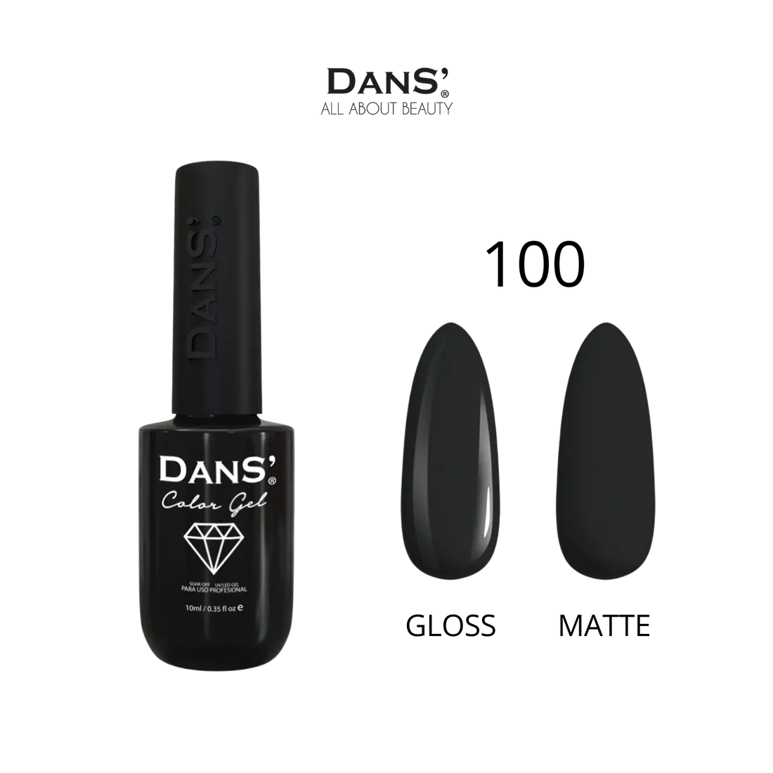 Esmalte en Gel Dans 100 ( negro)