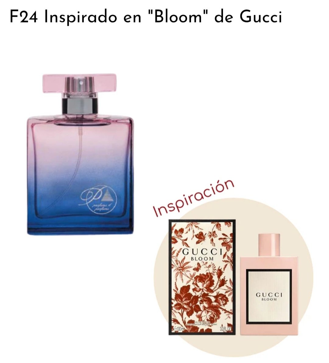F-24 Inspirado en Bloom (Gucci ) , 50 ml.