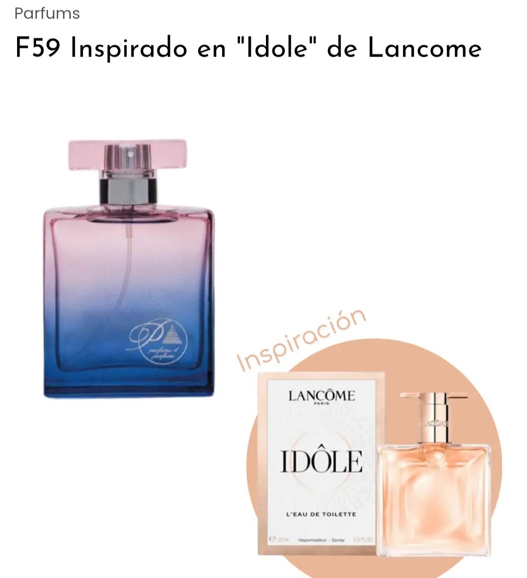 F-59 Inspirada en "Idole" de Lancome, 50 ml.